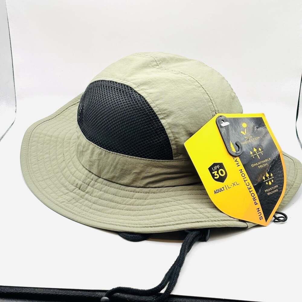 Wembley Hat Boonie Mens L/XL Beige Tiki Mesh Neck Flap Outdoor Sun Summer